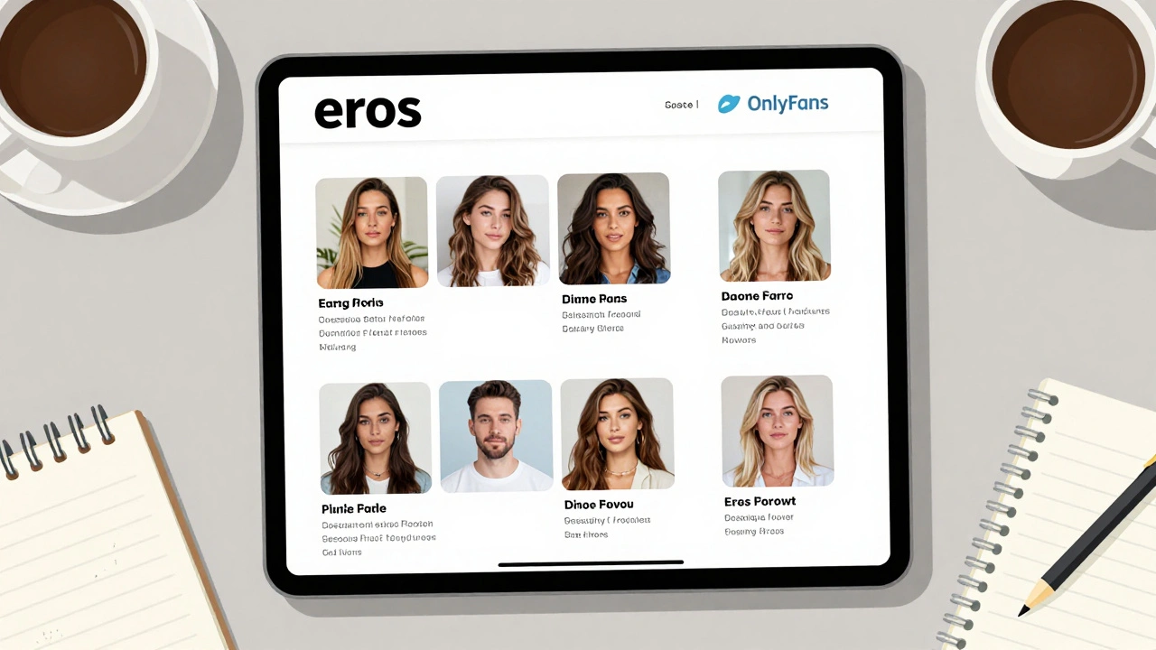 A tablet displaying verified escort profiles with clear photos and real names on trusted platforms.