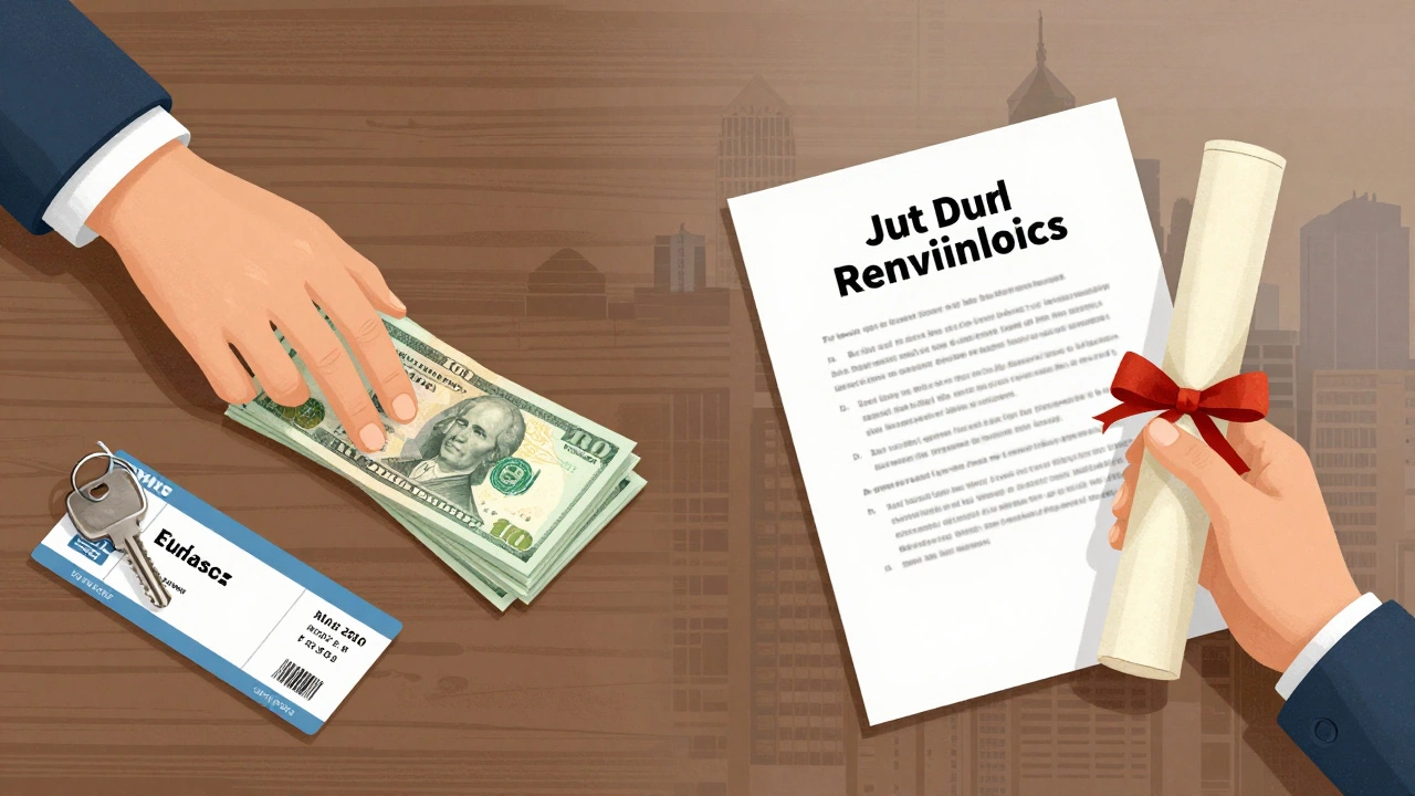 A symbolic image showing transition from survival work to education and employment opportunities.