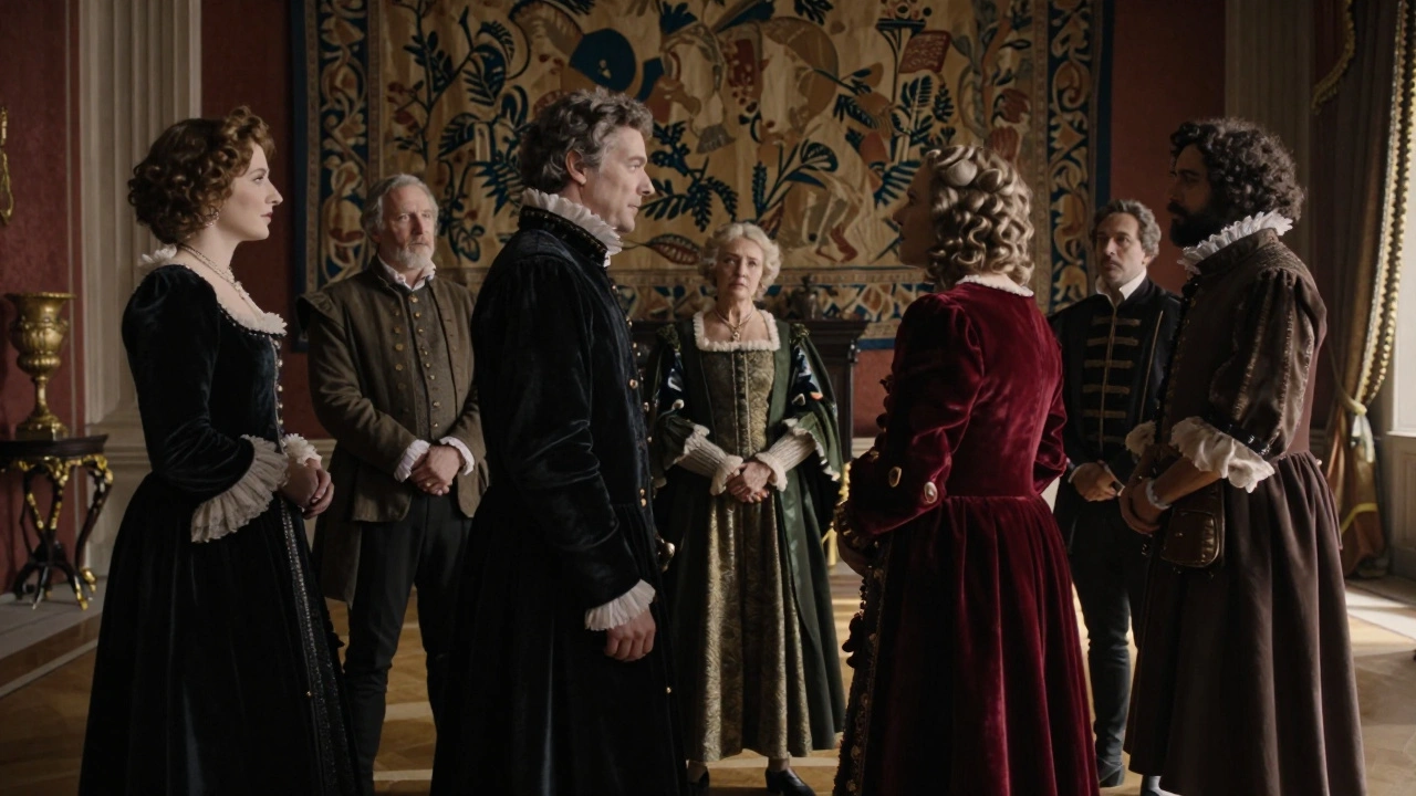 Intimate group exchange suggesting negotiation and social bonding.